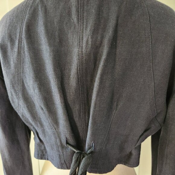 Hache Navy Blue Cropped Blazer Jacket size 44 (made in Italy) US 8 - Picture 12 of 12